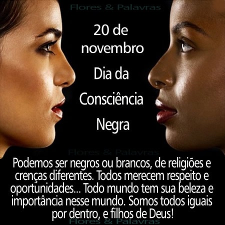 Imagens com Mensagens do Dia da consciência negra 20 de Novembro